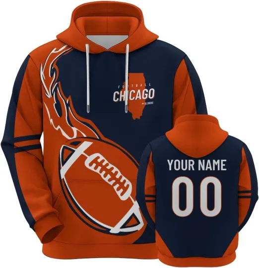 Discover Custom Football Hoodies 3D Printed hoodie, unisex adults S-5XL