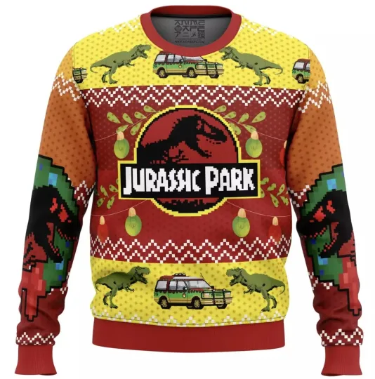 Jurassic Park Ugly Christmas Sweater, Jurassic Park Fans, Gift For Everyone