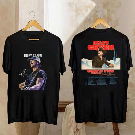 Discover Tour 2026 Riley Green Cowboy As It Gets Shirt, Riley Green Shirt, Riley Green Fan Gift, Riley Green Merch, Riley Green Country Tour Shirt