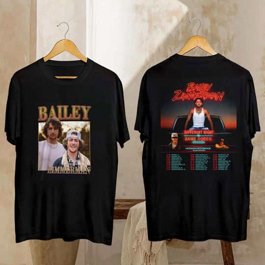 Discover Tour 2026 Bailey Zimmerman Different Night Same Rodeo Shirt, Bailey Zimmerman Fan Gift, Bailey Zimmerman Merch, Zimmerman Country Music Tee