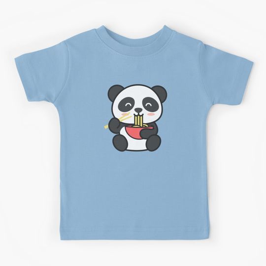 Discover Ramen Panda Slurp Kids T-Shirt