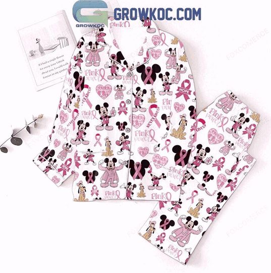 Discover Mickey Mouse Pink Breast Cancer Pajamas Awareness Set