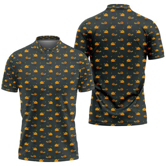 Funny Black Tacos Lovers And Tequila Doodle Golf Polo Shirt