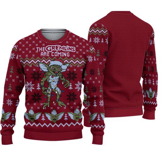 Medium 40" inch chest Gremlins Ugly Christmas Jumper Sweater Xmas Warner Bros
