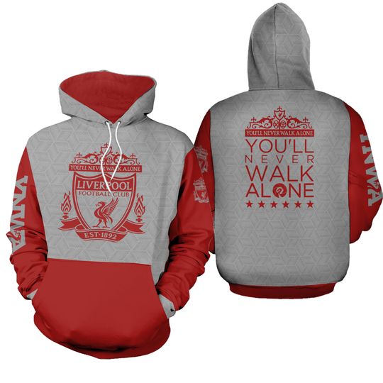Liverpool FC Sweatshirt |3D Printed Hoodie | Unique Textured Design | Unisex Fashion
