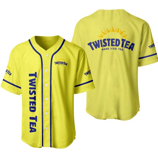 Yellow Twisted Tea Baseball Jersey - Twisted Tea Jersey Shirt For Men Women, Twisted Tea Baseball Shirt