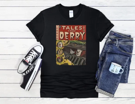 Discover Tales From Derry T-Shirt Horror Art Men Women Unisex Shirt Hoodie Baseball 4099