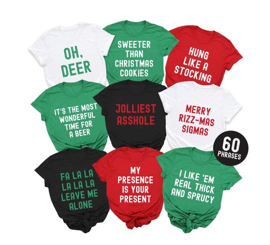 Discover Funny Family Christmas Shirts, Christmas Shirt, Funny Christmas Party, Matching Christmas T-Shirts for Family, Christmas Group Shirts, Kids
