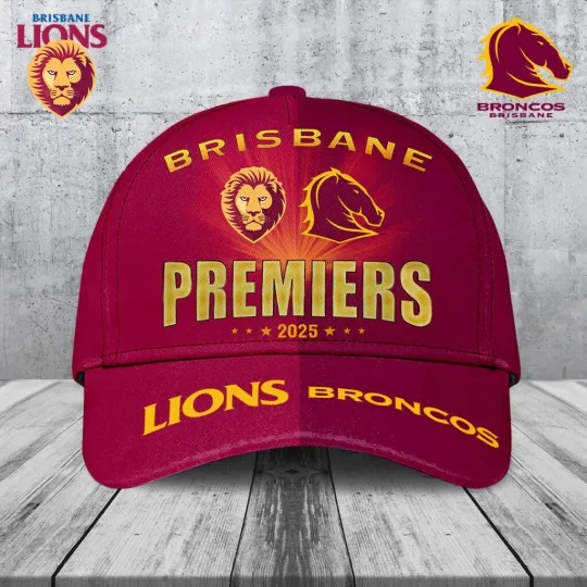 Brisbane Broncos x Brisbane Lions Premiers 2025 Classic Cap –  7233