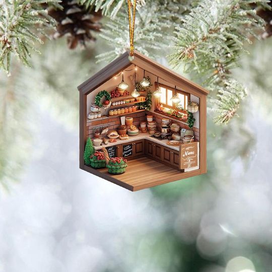 Discover Bakery Christmas Ornament, Baking Room Ornament, Baking Lovers Ornament Gift, Baker Holiday Ornament Gift, Kitchen Bakery Decor TD-1119-VWHA
