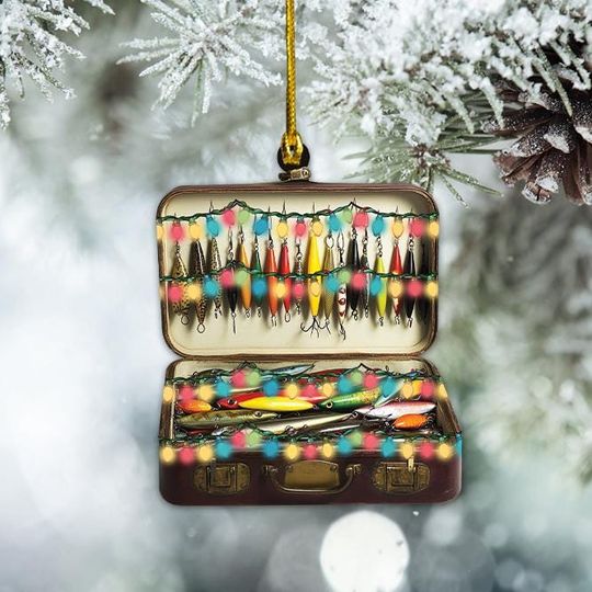 Discover Personalized Tackle Box Christmas Ornament, Fishing Christmas Ornament, Fisherman Ornament Gift, Bass Fish Ornament Xmas Gift TD-1018-OHIU