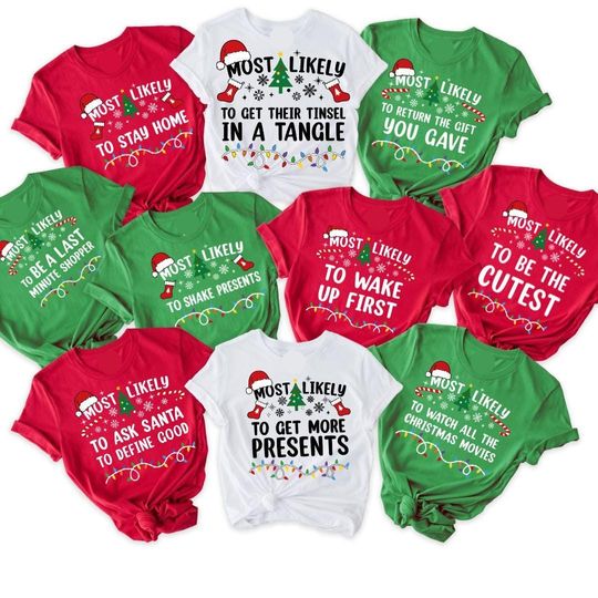 Discover Matching Christmas T-Shirts: Funny Family Holiday Shirts