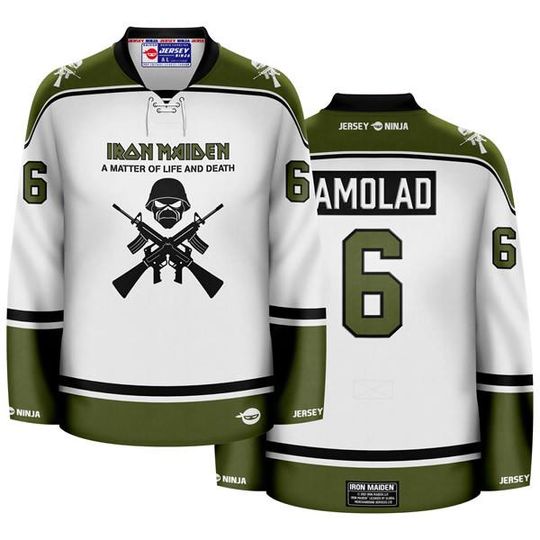 Iron Maiden A Matter of Life and Death White Hockey Jersey