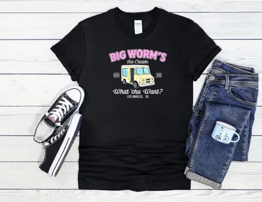 Discover Big Worm's Ice Cream Shirt Retro Men Women Unisex T Shirt Hoodie Baseball 3972