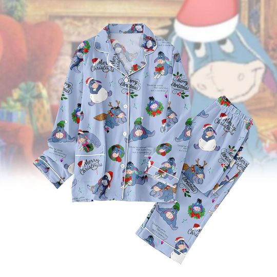 Discover Eeyore Christmas Pajamas Set, Winnie The Pooh Xmas  Women Pajamas, Disney Holiday Pajamas, Pooh Bear Xmas Loungewear, Xmas Gift Idea