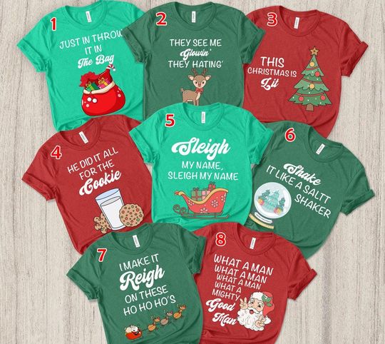 Discover Christmas Song Pun Christmas Shirts, Holiday Fashion Shirt, Matching Christmas Family Shirts, Christmas Rap, Christmas Song Shirt