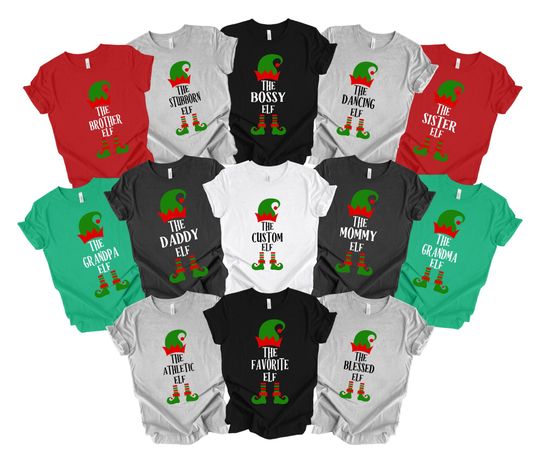 Discover Custom The Elf Shirt, Custom Elf Shirt, Christmas Family Matching, Funny Christmas Shirt, Christmas Elf Shirts, Christmas Family Matching