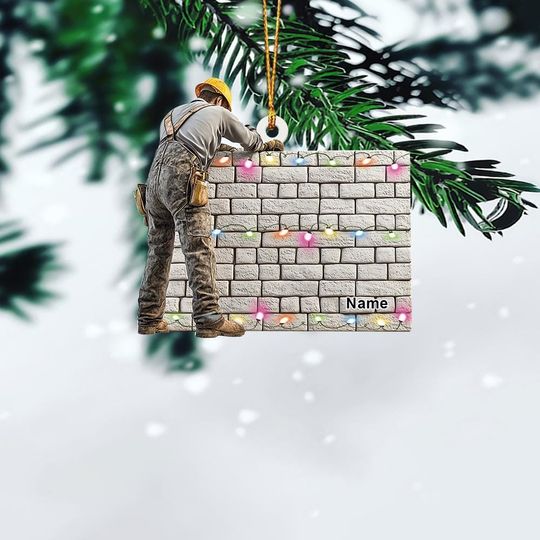 Discover Personalized Construction Worker Christmas Ornament, Builder Christmas Ornament, Handyman Ornament, Constructor Ornament Gift TD-1118-R1F5