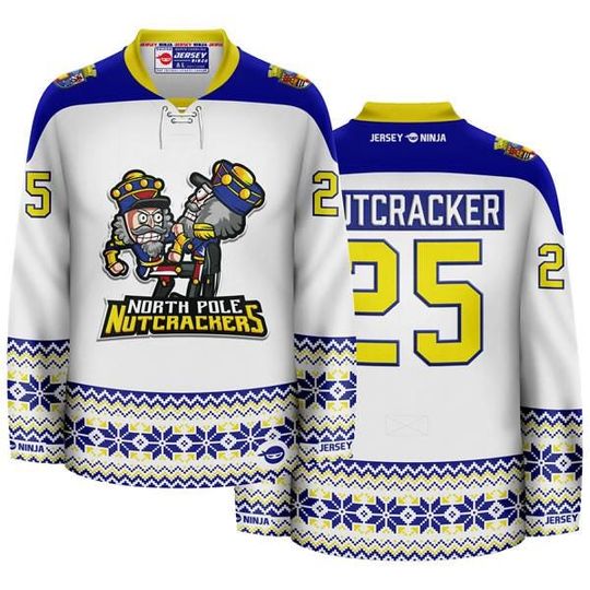 Christmas North Pole Nutcrackers 1.0 Holiday Hockey Jersey