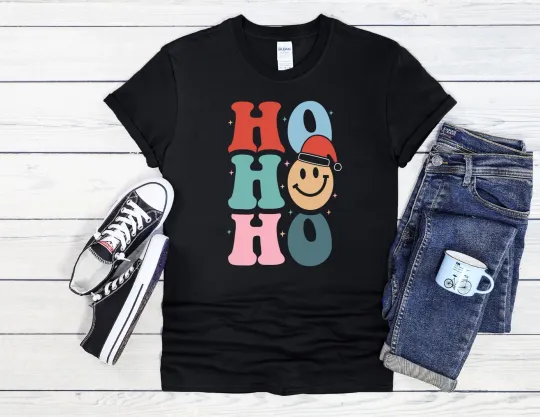 Discover Ho Ho Merry Christmas Men Women Jute Bag Unisex Hoodie Baseball T Shirt Top 3604