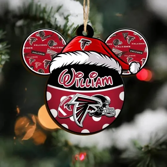 Discover Personalized Atlanta Football Team Falcons Christmas Ornament Holiday Gift Decor