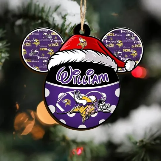 Discover Personalized Minnesota Football Team Vikings Christmas Ornament Holiday Gift