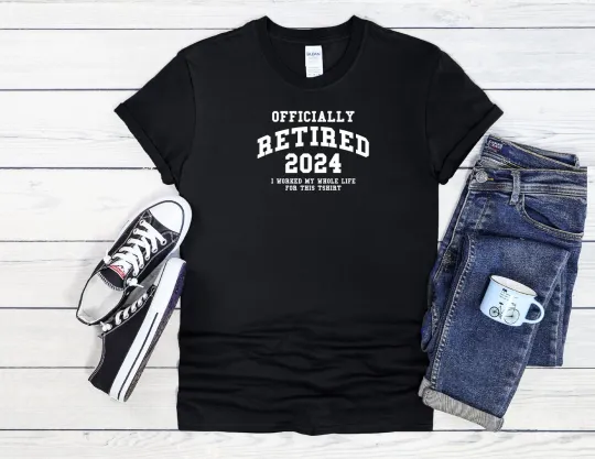 Discover Officially Retired T-Shirt 2024 Gift Men Women Unisex Shirt Hoodie Baseball 4080