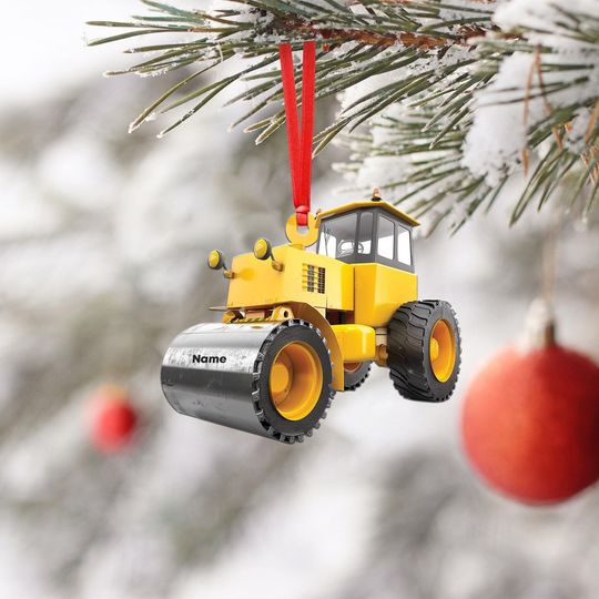 Discover Road Roller Christmas Ornament, Christmas Tree Decor, Loved Road Roller Ornament, Hanging Ornament Gift