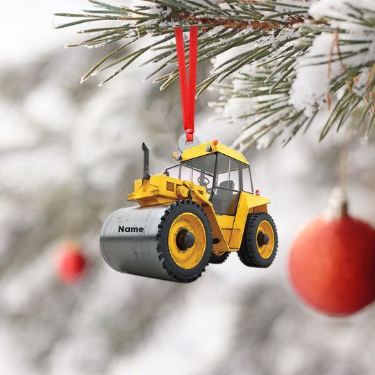 Discover Road Roller Christmas Ornament, Christmas Tree Decor, Loved Road Roller Ornament, Hanging Ornament Gift