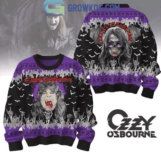 Ozzy Osbourne Prince Of Darkness Merry Christmas Ugly Sweater
