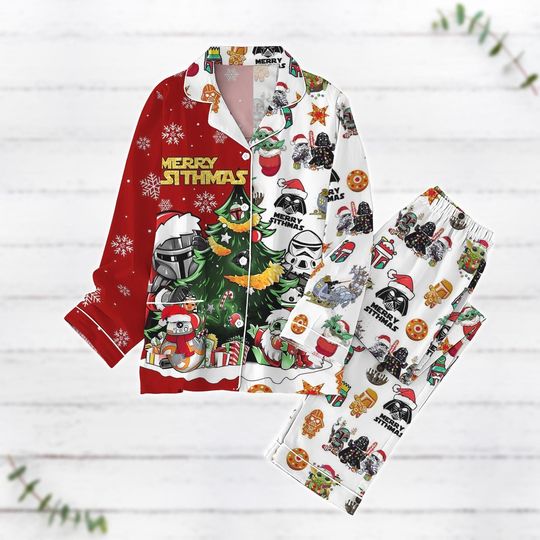Discover Star Wars Christmas Pajamas, Darth Vader Baby Yoda Stormtroopers Pajamas, Disney Pajamas Set, Disneyland Vacation Shirt, Winter Pajamas