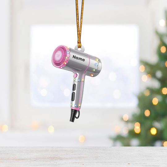 Discover Hair Dryer Christmas Light Ornament, Christmas Tree Decor, Loved Hair Dryer Ornament, Hanging Ornament Gift