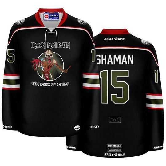 Discover Iron Maiden The Book of Souls Shaman Eddie Hockey Jersey