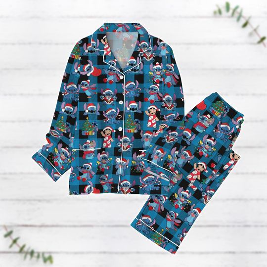 Discover Lilo And Stitch Christmas Pajamas, Disney Stitch Matching Pajamas Set, Movie Cartoon Pajamas Family, Stitch Holiday Pajamas, Xmas Gifts