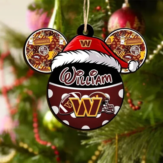Discover Personalized Washington Football Team Commanders Christmas Ornament Holiday Gift