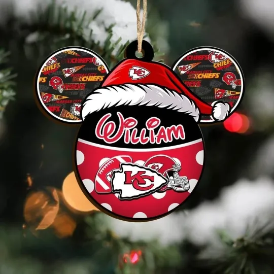 Discover Personalized Kansas City Football Team Chiefs Christmas Ornament Holiday Gift
