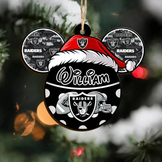 Discover Personalized Las Vegas Football Team Raiders Christmas Ornament Holiday Gift