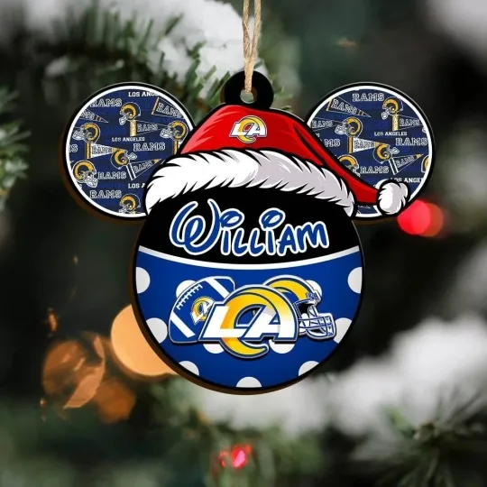 Discover Personalized Los Angeles Football Team Rams Christmas Ornament Holiday Gift