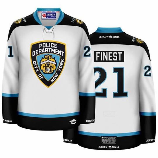 Discover NYPD Shield White Hockey Jersey