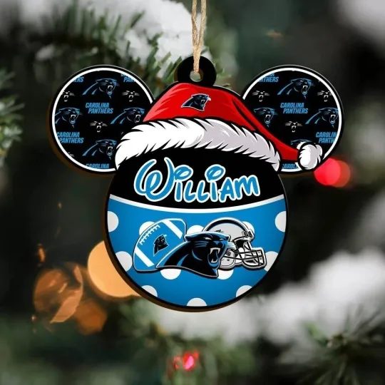 Discover Personalized Carolina Football Team Panthers Christmas Ornament Holiday Gift