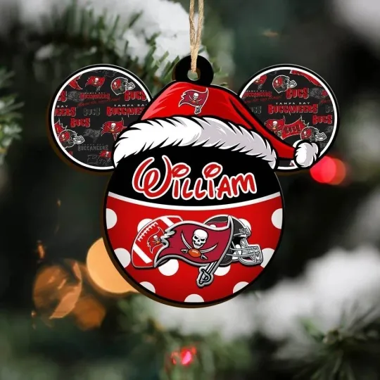 Personalized Tampa Bay Football Team Buccaneers Christmas Ornament Holiday Gift