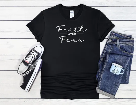Discover Faith Over Fear Cross Unisex T-Shirt