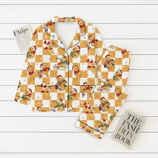 Discover WDW Cartoon Bear Christmas Pajamas Set, Cute Holiday Family Matching Sleepwear, Cozy Festive Winter Outfit, Christmas Gift