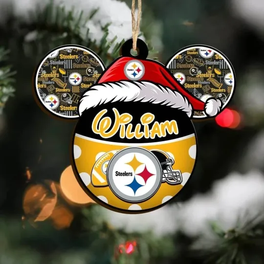 Discover Personalized Pittsburgh Football Team Steeler Christmas Ornament Holiday Gift