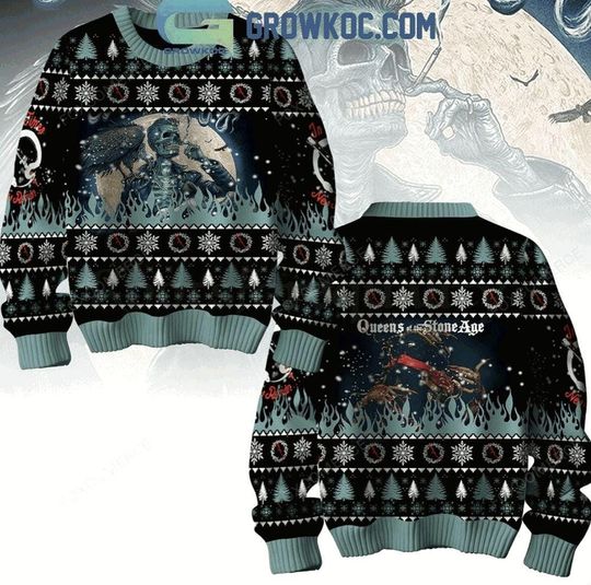Discover Queens Of The Stone Age Death And Love 2024 Christmas Ugly Sweater