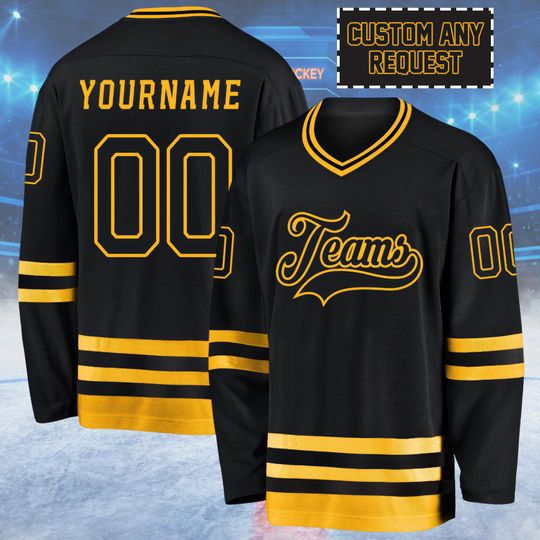 Discover Custom Hockey Jersey with Team Logo, Ice Hockey Teamwear for Men Women Youth, Personalized Hockey Uniform Shirt with Name Number