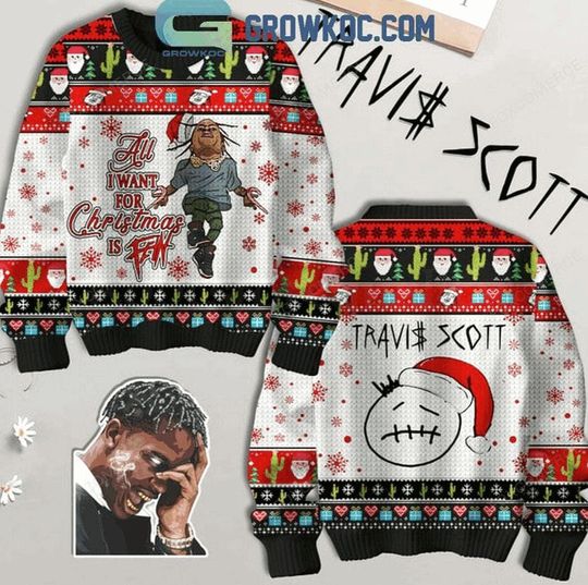Discover Travis All I Want For 2024 Christmas Ugly Sweater
