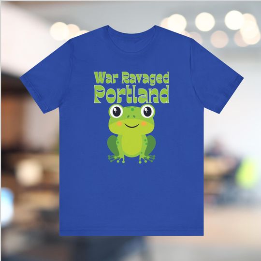 Discover War Ravaged Portland T-Shirt, Funny Cute Frog, Subtle Protest, Sarcastic, Portland Oregon, Anti ICE, PDX, Political Humor, Liberal Gift