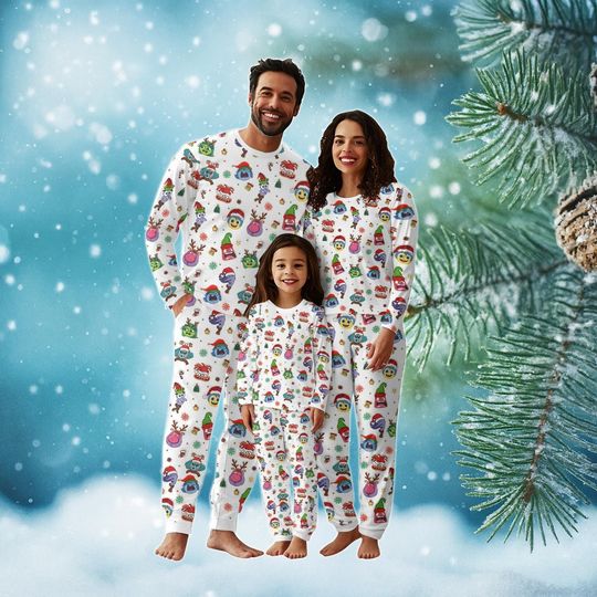 Discover Disney Inside Out Family Pajamas, Pixar Matching Holiday Pajamas, Cute Christmas Sleepwear Set 2025, Disney Xmas Christmas Pjs