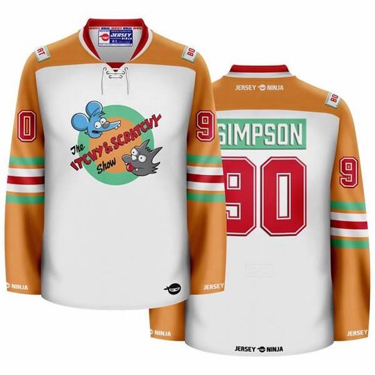 Discover Itchy & Scratchy Simpson Hockey Jersey